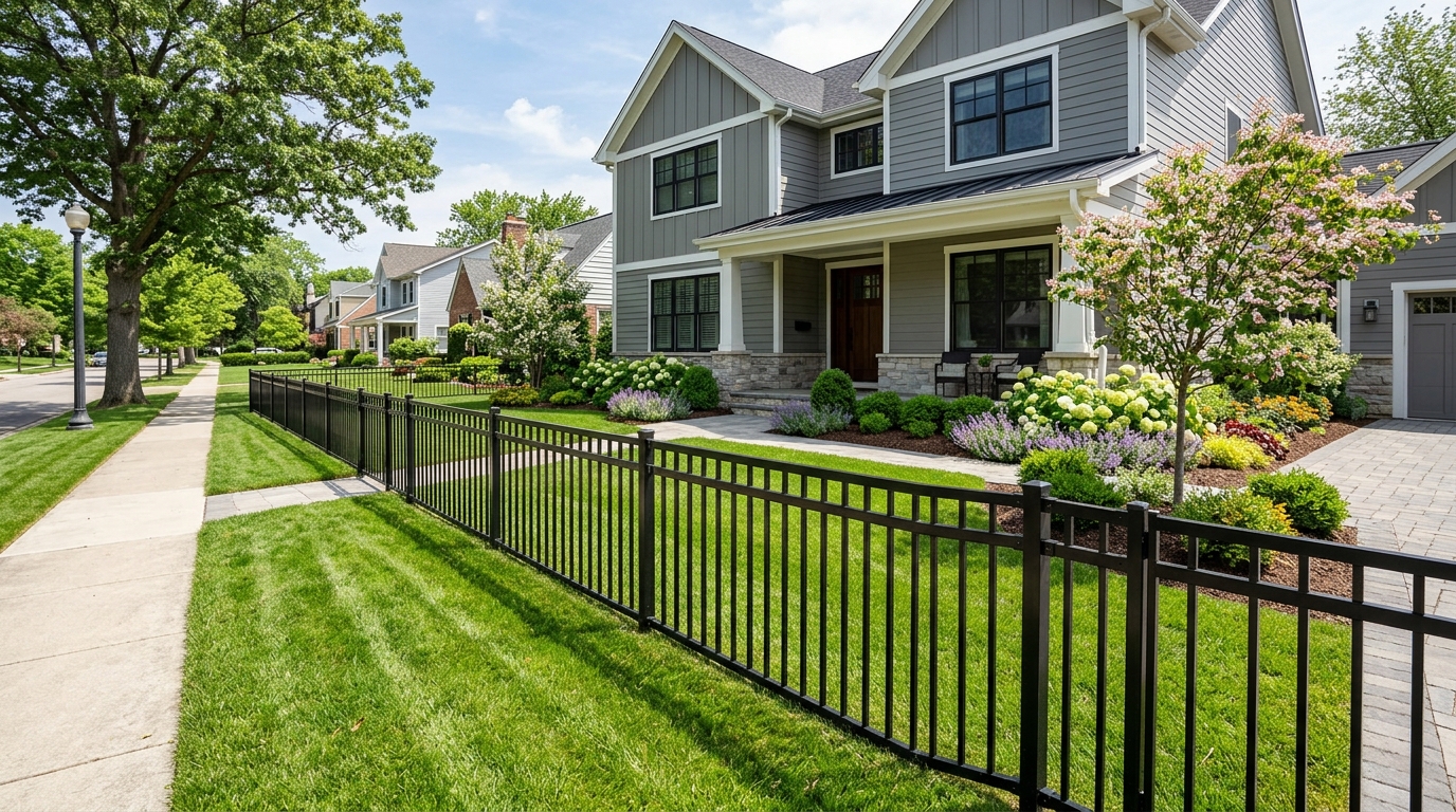 Flat Top Aluminum Fence